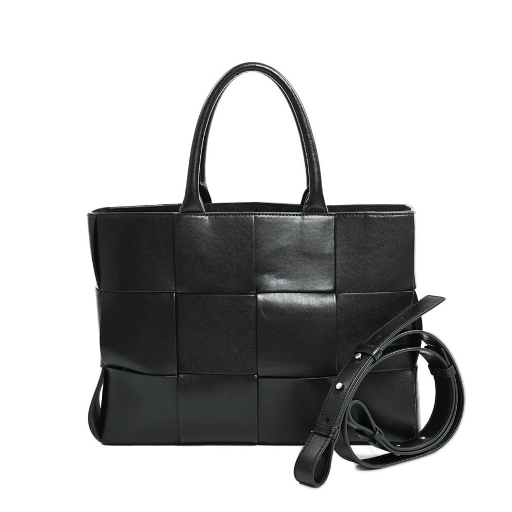 Bottega Veneta Arco Tote Bag Strap Leather Black